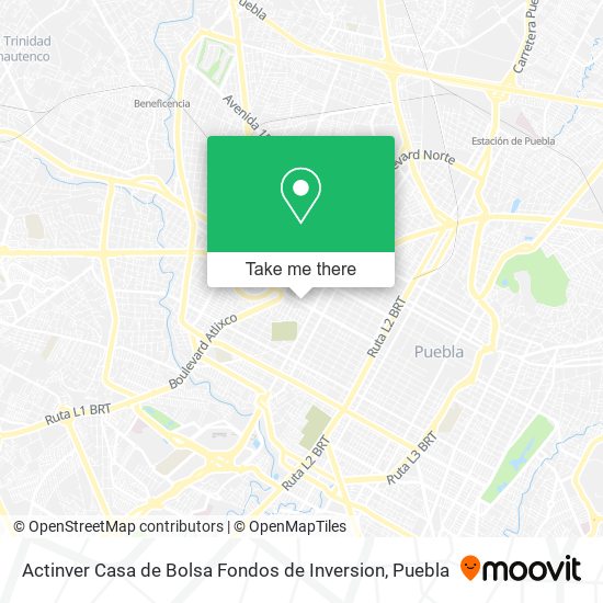 Mapa de Actinver Casa de Bolsa Fondos de Inversion