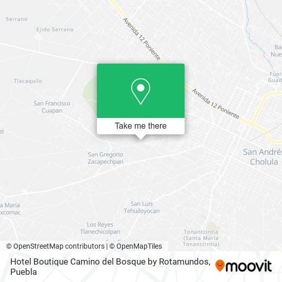 Hotel Boutique Camino del Bosque by Rotamundos map