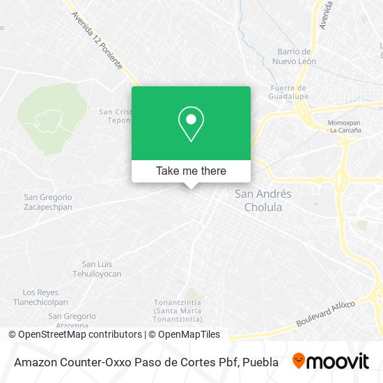 Amazon Counter-Oxxo Paso de Cortes Pbf map