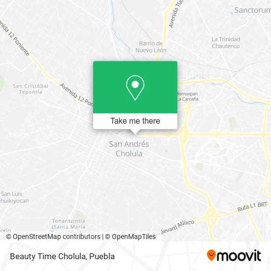 Beauty Time Cholula map
