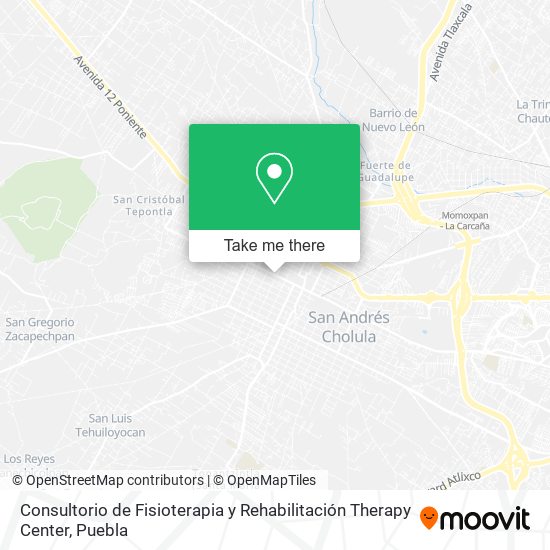 Mapa de Consultorio de Fisioterapia y Rehabilitación Therapy Center