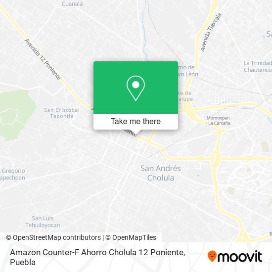 Mapa de Amazon Counter-F Ahorro Cholula 12 Poniente