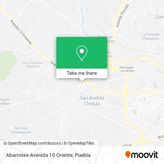 Mapa de Abarrotes-Avenida 10 Oriente