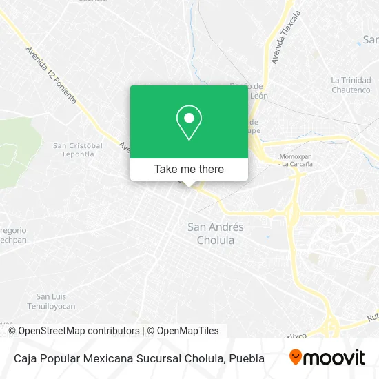 Caja Popular Mexicana Sucursal Cholula map
