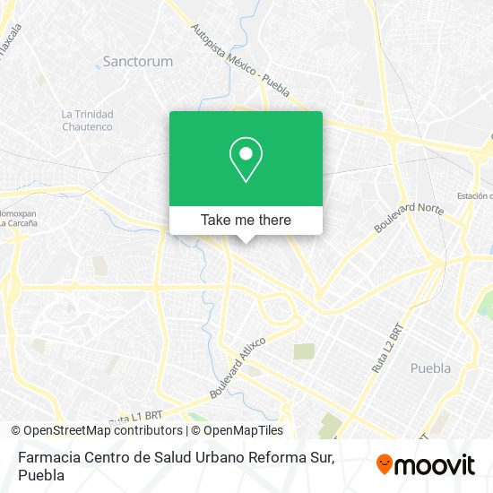 Mapa de Farmacia Centro de Salud Urbano Reforma Sur