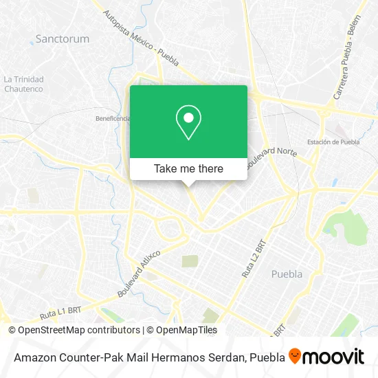 Amazon Counter-Pak Mail Hermanos Serdan map