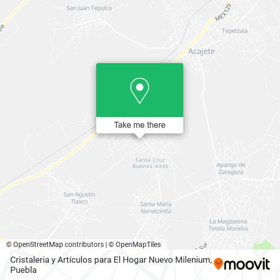 Mapa de Cristaleria y Artículos para El Hogar Nuevo Milenium
