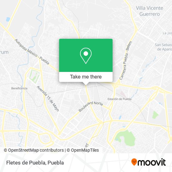 Fletes de Puebla map