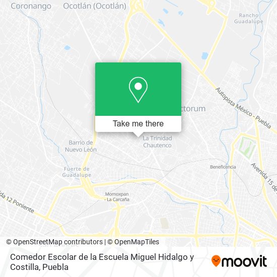 Mapa de Comedor Escolar de la Escuela Miguel Hidalgo y Costilla