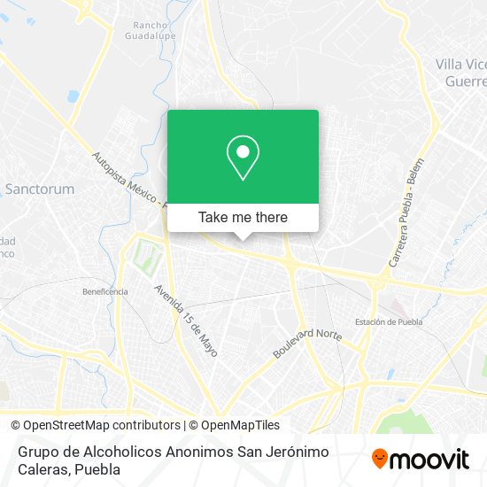 Mapa de Grupo de Alcoholicos Anonimos San Jerónimo Caleras