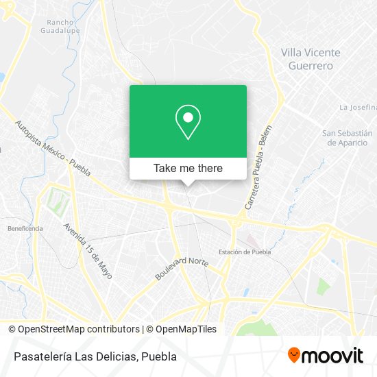 Mapa de Pasatelería Las Delicias