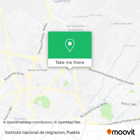 Mapa de Instituto nacional de migracion