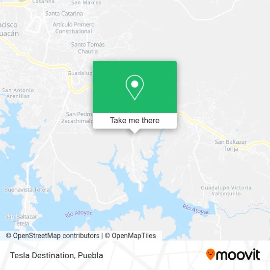 Tesla Destination map