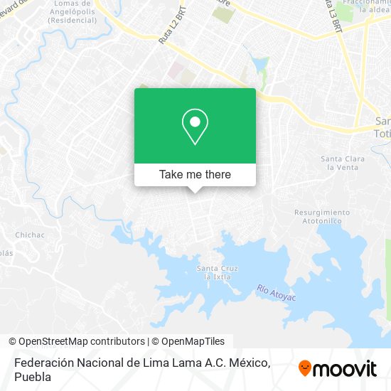 Federación Nacional de Lima Lama A.C. México map