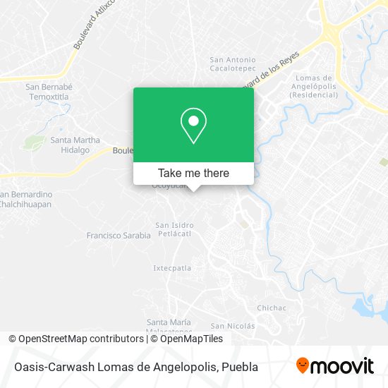 Oasis-Carwash Lomas de Angelopolis map