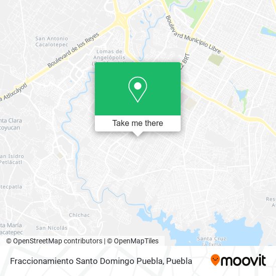 Mapa de Fraccionamiento Santo Domingo Puebla