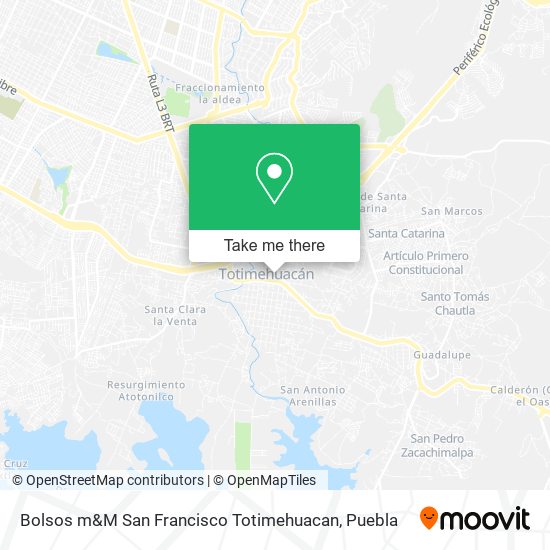 Bolsos m&M San Francisco Totimehuacan map