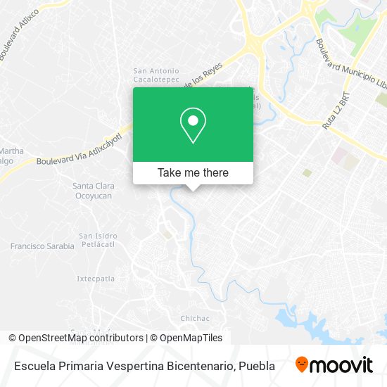 Mapa de Escuela Primaria Vespertina Bicentenario