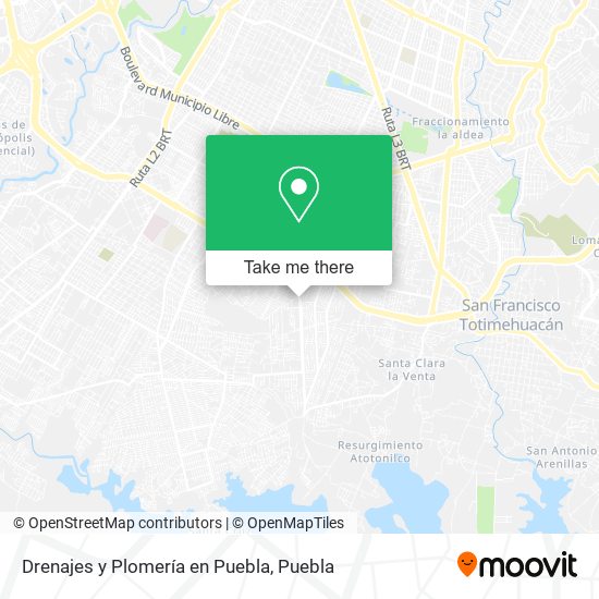 Mapa de Drenajes y Plomería en Puebla