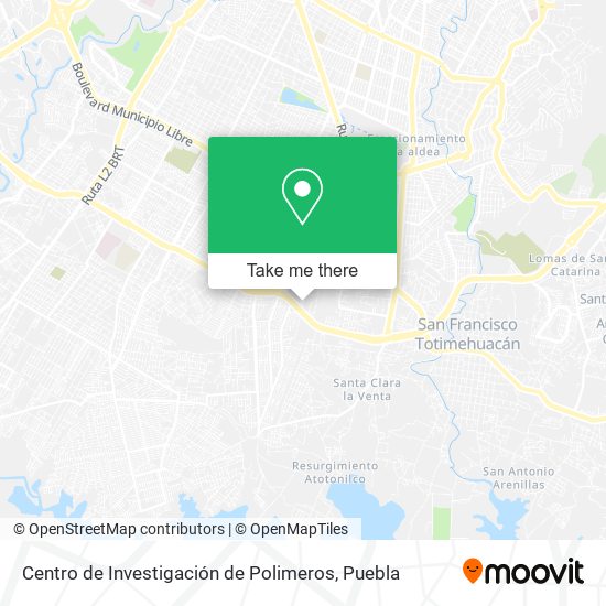 Mapa de Centro de Investigación de Polimeros