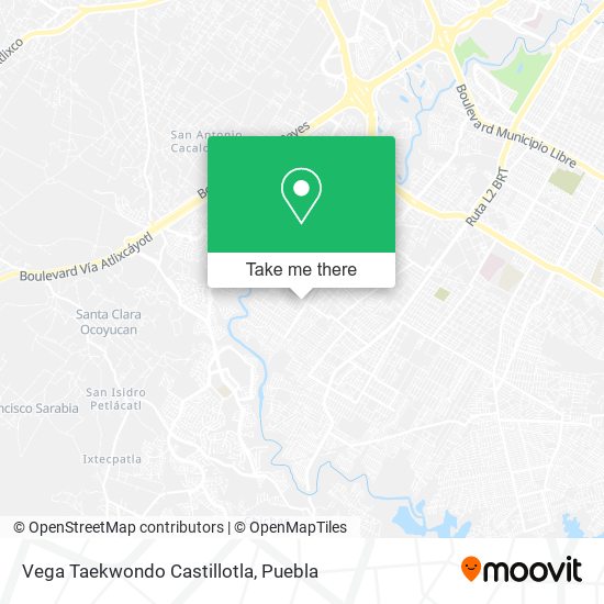 Mapa de Vega Taekwondo Castillotla