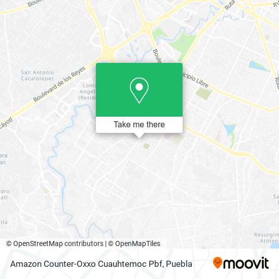 Amazon Counter-Oxxo Cuauhtemoc Pbf map