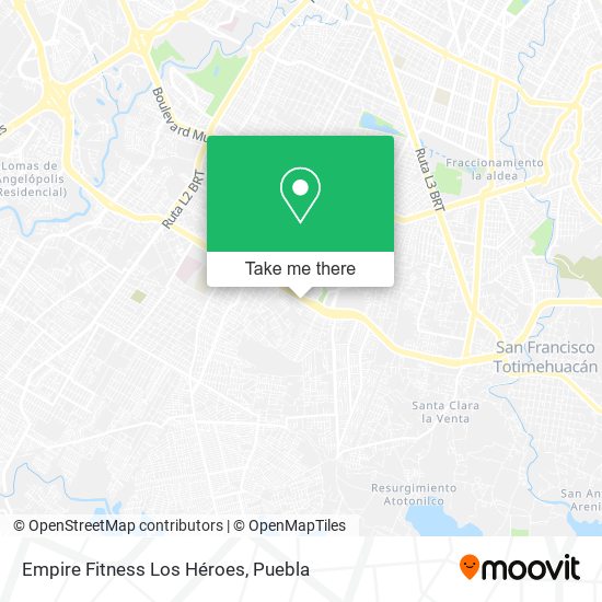 Empire Fitness Los Héroes map