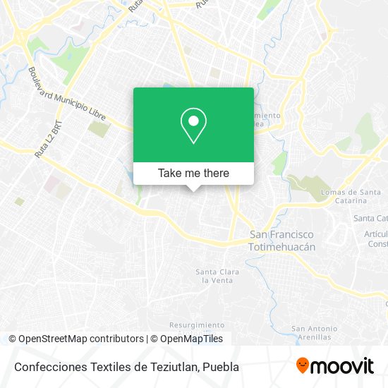 Confecciones Textiles de Teziutlan map