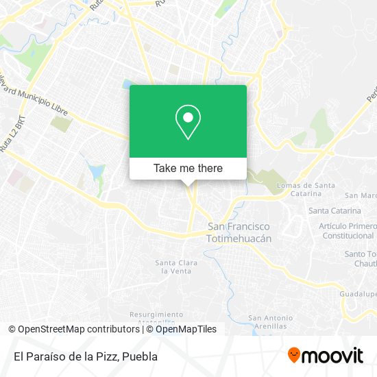 El Paraíso de la Pizz map