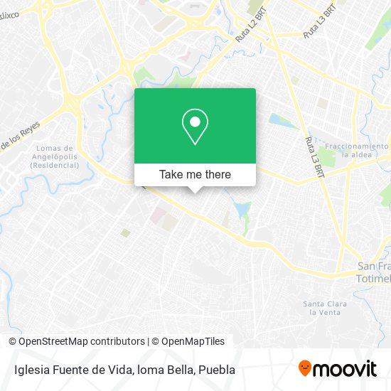 Mapa de Iglesia Fuente de Vida, loma Bella