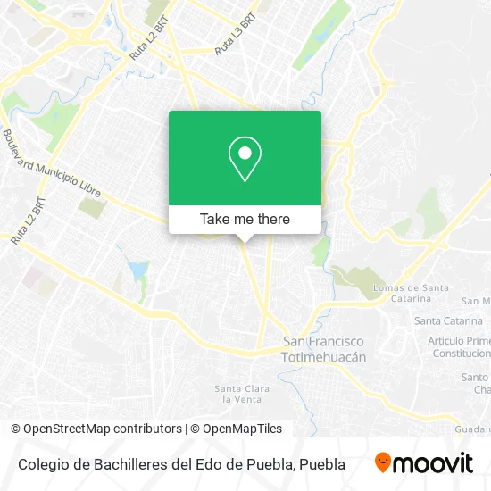 Colegio de Bachilleres del Edo de Puebla map