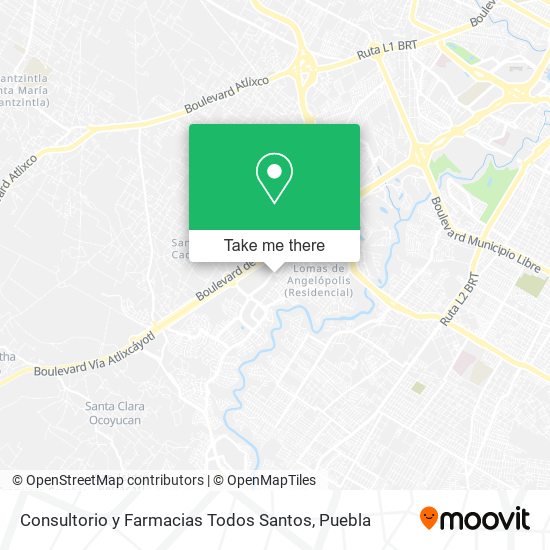 Consultorio y Farmacias Todos Santos map