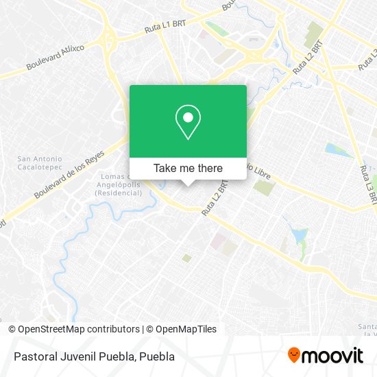 Mapa de Pastoral Juvenil Puebla