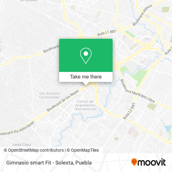 Gimnasio smart Fit - Solesta map