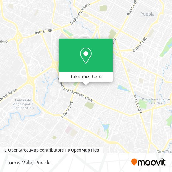 Mapa de Tacos Vale