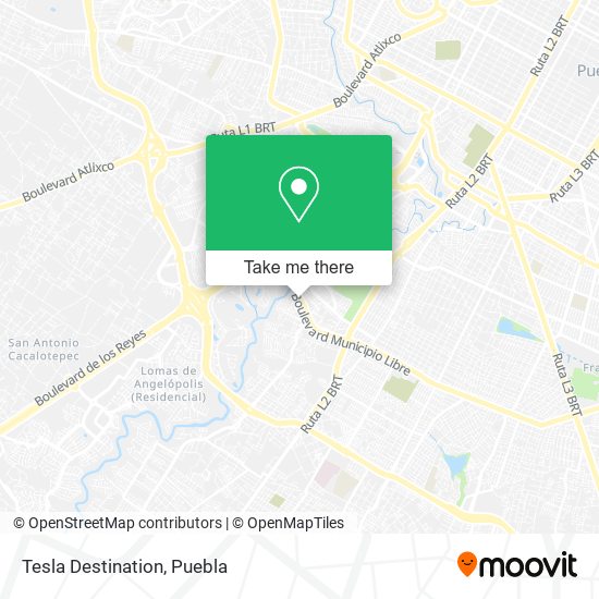 Mapa de Tesla Destination