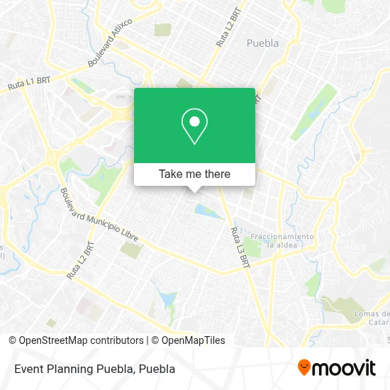 Event Planning Puebla map