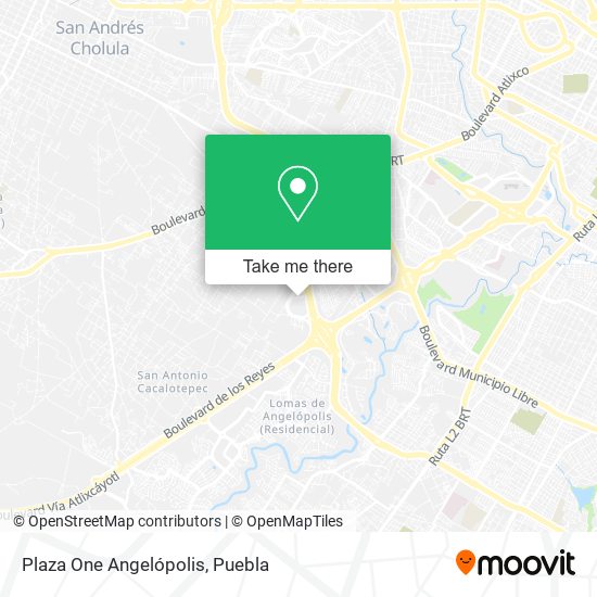 Plaza One Angelópolis map