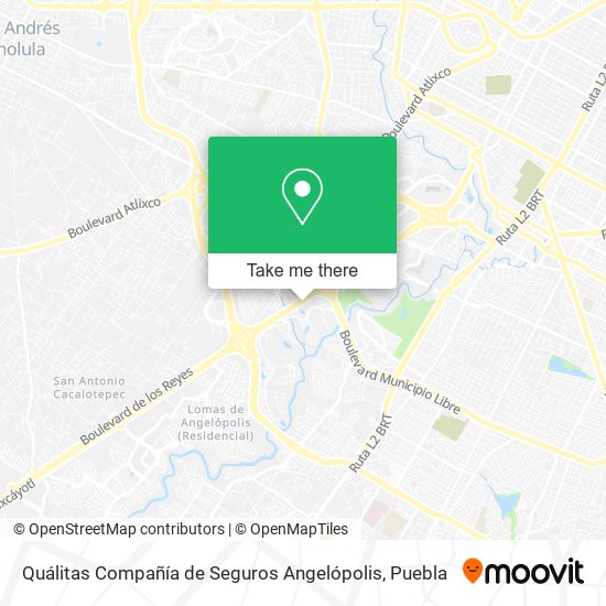 Quálitas Compañía de Seguros Angelópolis map
