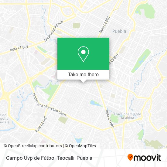 Mapa de Campo Uvp de Fútbol Teocalli