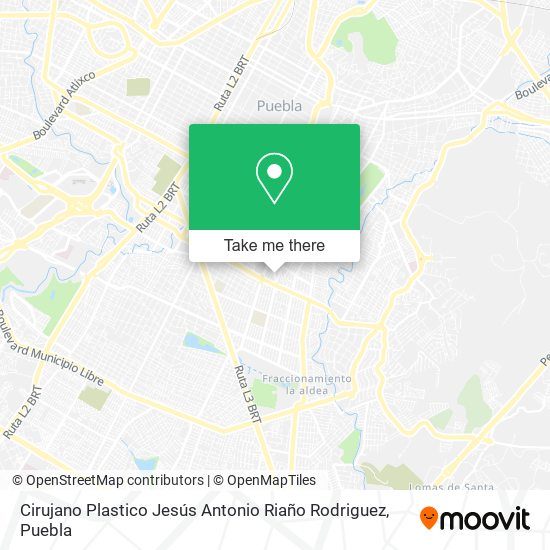 Mapa de Cirujano Plastico Jesús Antonio Riaño Rodriguez