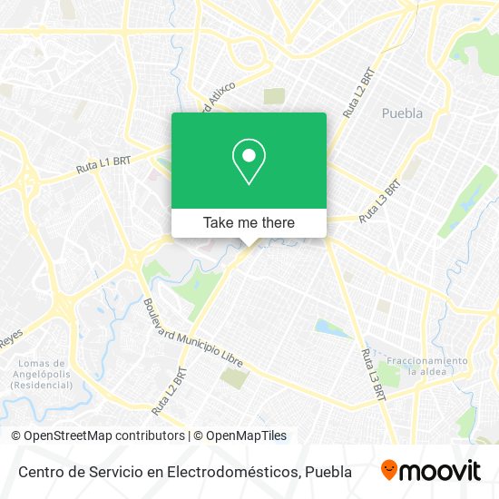 Centro de Servicio en Electrodomésticos map