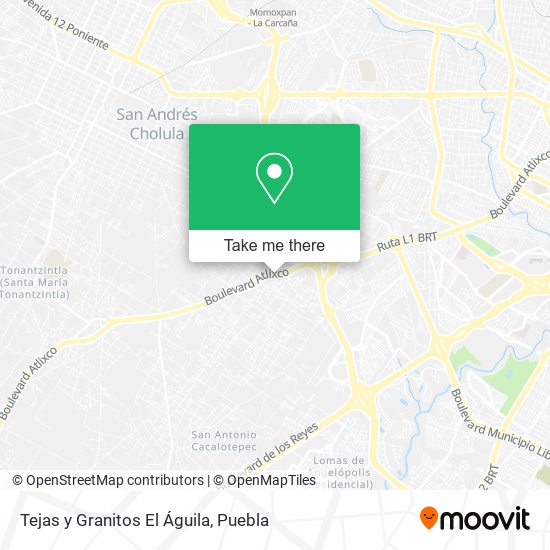 Tejas y Granitos El Águila map