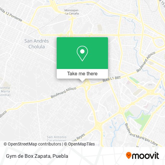 Mapa de Gym de Box Zapata