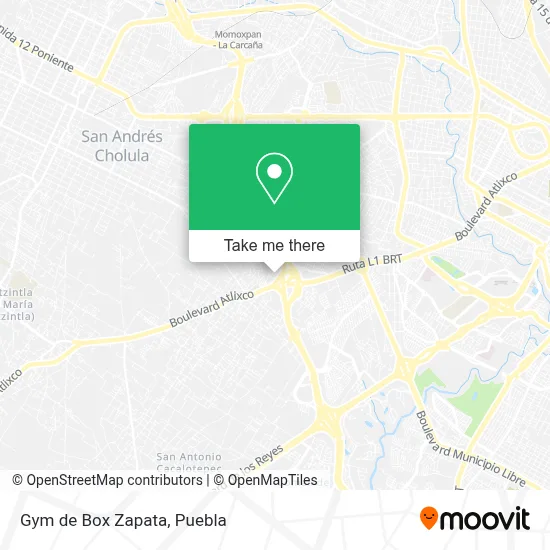 Gym de Box Zapata map