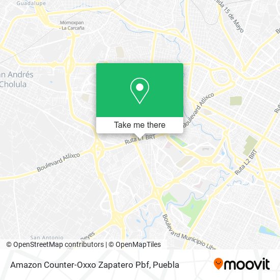 Amazon Counter-Oxxo Zapatero Pbf map