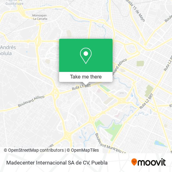 Madecenter Internacional SA de CV map