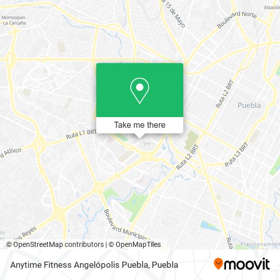 Anytime Fitness Angelópolis Puebla map