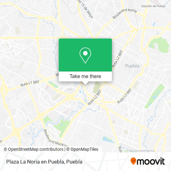 Mapa de Plaza La Noria en Puebla