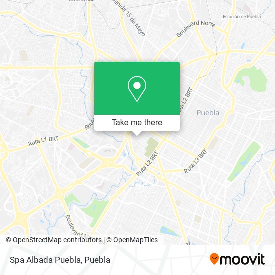 Spa Albada Puebla map